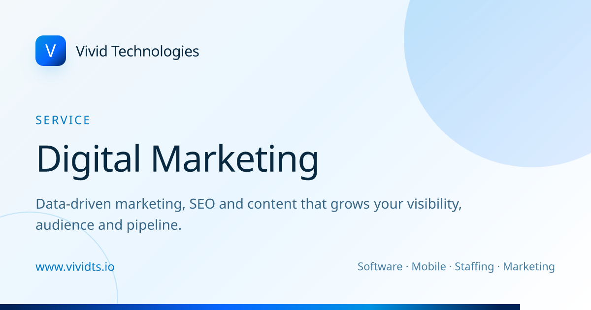 Digital Marketing Services | Vivid Technologies